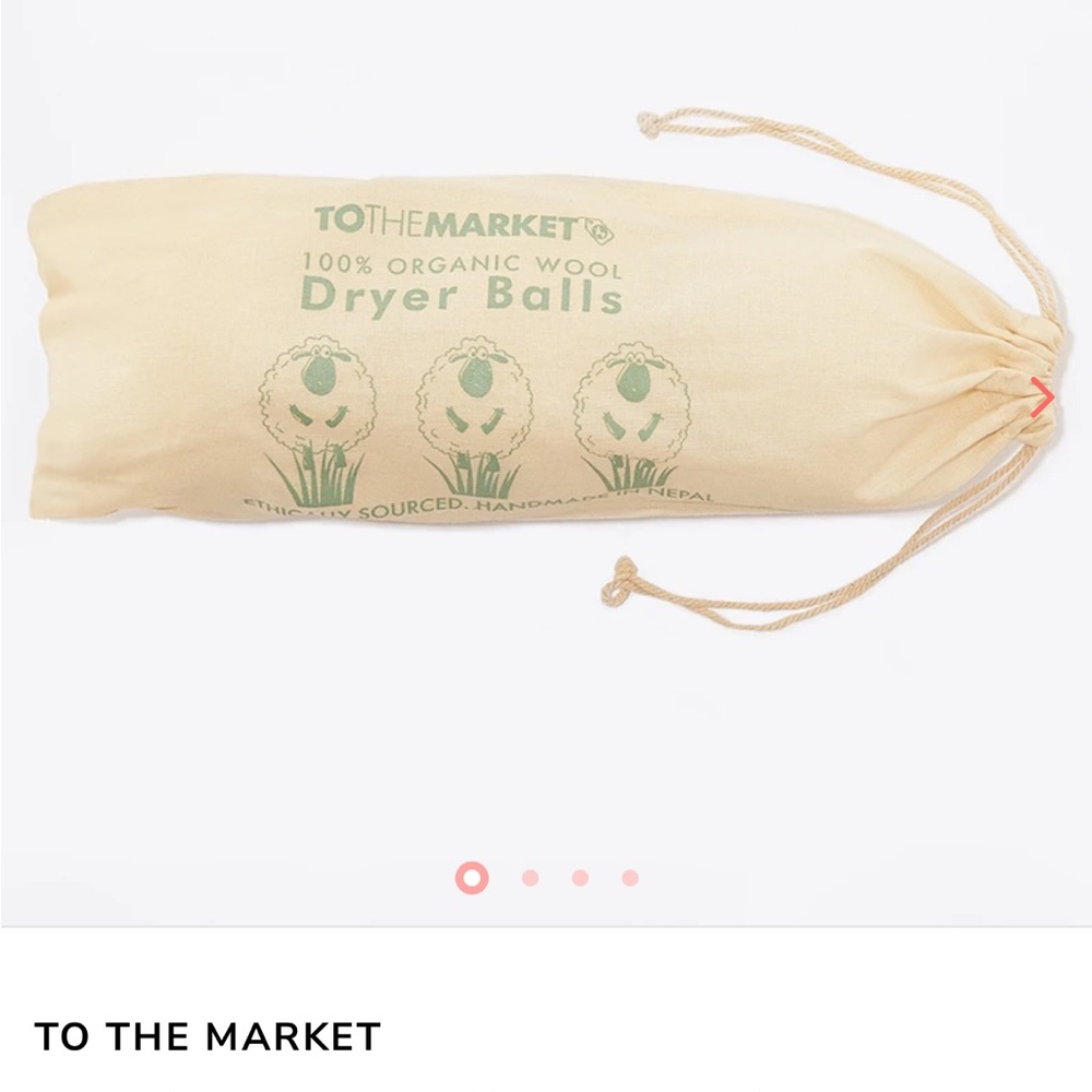 TO THE MARKET Organic Wool Dryer Balls